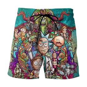 ריק ומורטי Rick and Morty מכנסיים קצרים לגבר מחיר כולל משלוח דגם 3