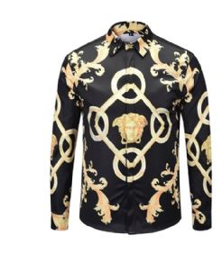 ורסצ'ה Versace חולצות מכופתרות ארוכות לגבר רפליקה איכות AAA מחיר כולל משלוח דגם 109